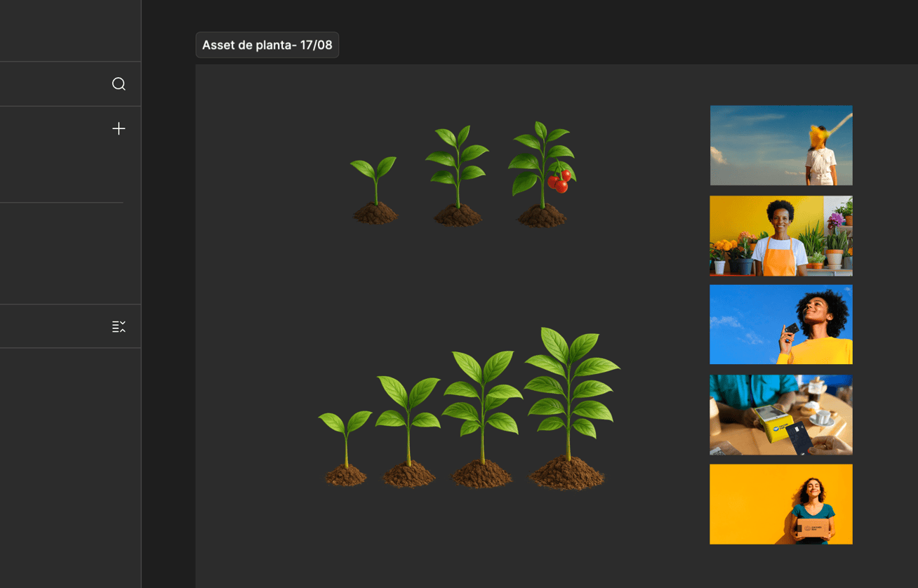 Storyboard da jornada Hub Newbies — telas de 1/5 a 5/5